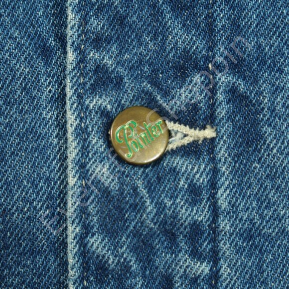 Vintage Pointer Brand Union AFL CIO NYC Trucker Jacket Mens 2XL Denim 1980s USA - Picture 6 of 9